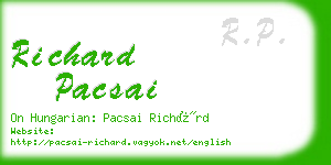 richard pacsai business card